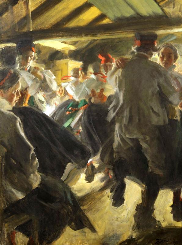 Anders Zorn Dance in the Gopsmorkate France oil painting art